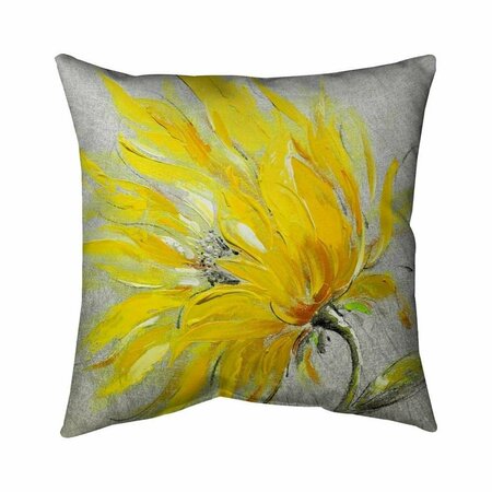 FONDO 20 x 20 in. Yellow Flower-Double Sided Print Indoor Pillow FO2772600
